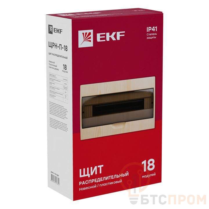  Щит ЩРН-П-18 IP41 светлое дерево PROxima EKF pb40-n-18-light фото в каталоге от BTSprom.by