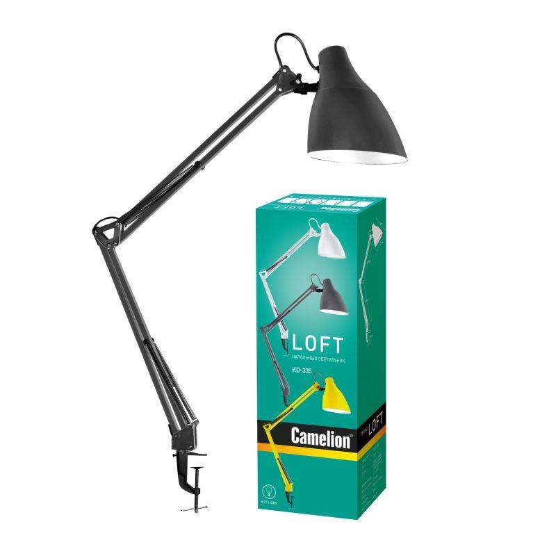 Светильник KD-335 C09 настольный с метал. струбциной 230В 40Вт E27 светло-сер. Camelion 13881 фото в каталоге от BTSprom.by  Светильник KD-335 C09 настольный с метал. струбциной 230В 40Вт E27 светло-сер. Camelion 13881 фото в каталоге от BTSprom.by