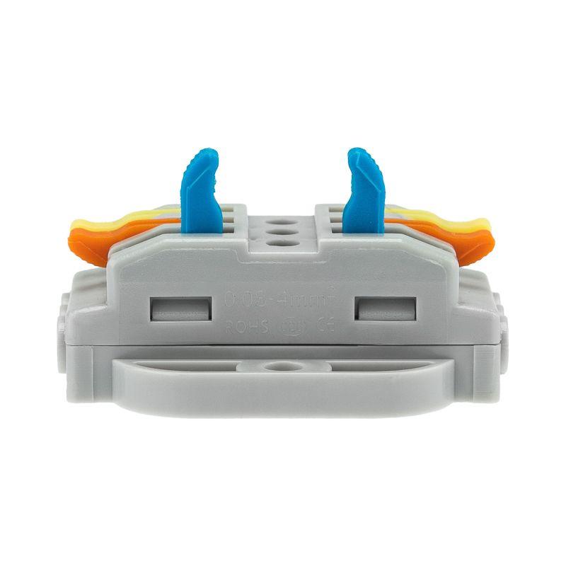  Клемма строительно-монтажная СМК проходная 222-423P 3п 0.08-4кв.мм с монтажной площадкой сер. (уп.25шт) Rexant 07-6263 фото в каталоге от BTSprom.by