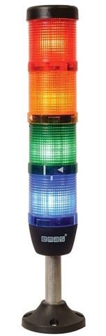 колонна сигнальная 50мм 220в светодиод led алюм. патрубок 100мм красн./зел./желт./син. emas ik54l220xm03 от BTSprom.by