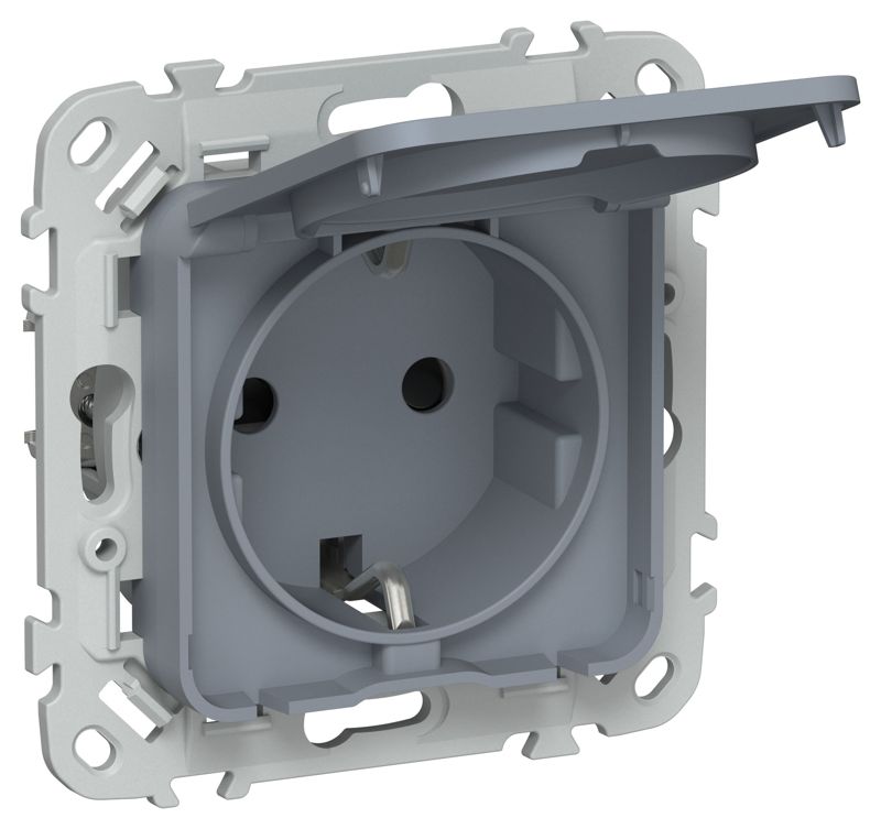 розетка сп flite рсшкр11-0-44-флм 16а ip44 с заземл. с защ. шторками и крышкой механизм маренго iek fi-r16-16-44-k35 от BTSprom.by