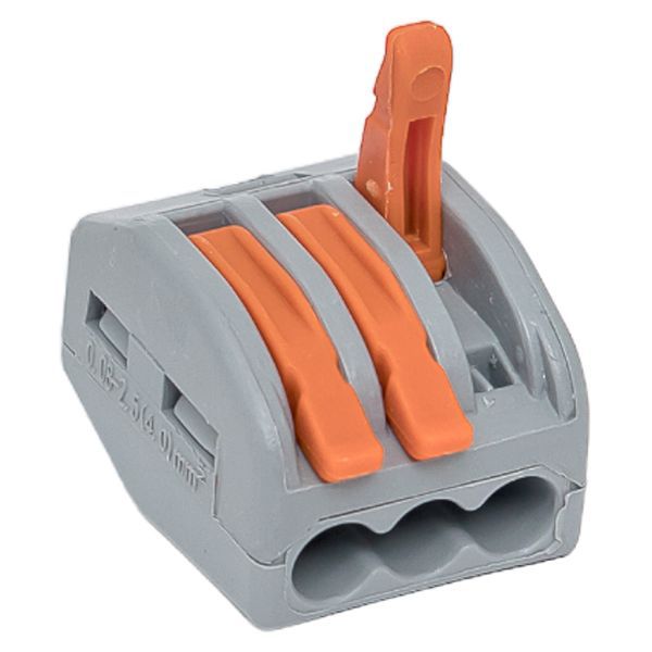  Клемма строительно-монтажная СМК 222-413 с рычагом 3 отверстия (блист.20шт) PROxima EKF plc-smk-413b-20 фото в каталоге от BTSprom.by