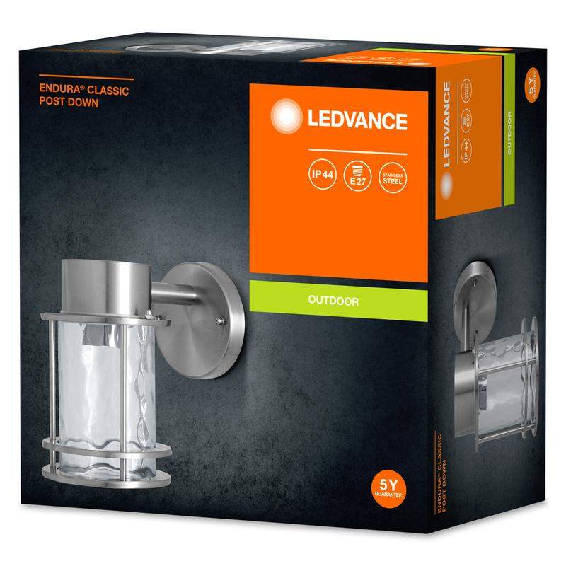 светильник endura classic post down e27 st настенный сталь (без лампы) ledvance 4058075206526 от BTSprom.by