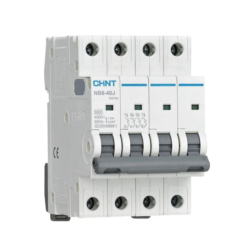 выключатель автоматический 4п 2а 4.5ка nb8-40j х-ка d (r) chint 320761 от BTSprom.by