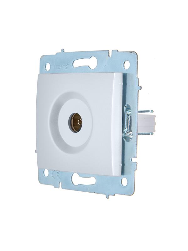  Розетка телевизионная оконечная TV СП ASTI IP20 механизм жемчуж./бел. перламутр. LEZARD 7081-3088-130 фото в каталоге от BTSprom.by