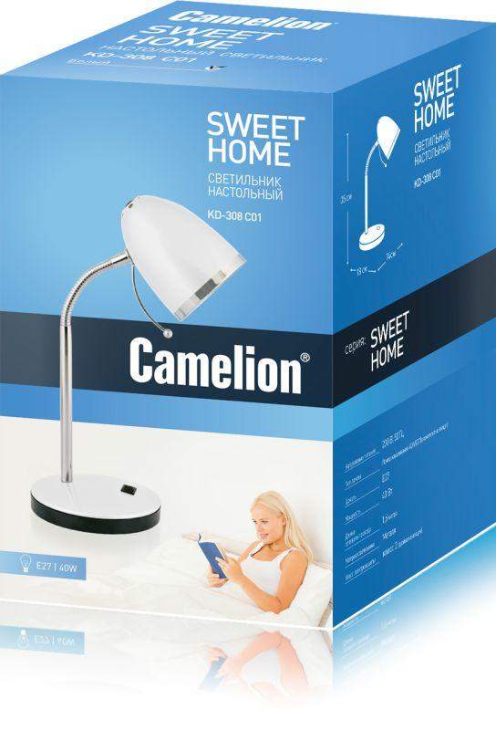 Светильник KD-308 C01 настол. база 230В 40Вт E27 бел. Camelion 11476 фото в каталоге от BTSprom.by  Светильник KD-308 C01 настол. база 230В 40Вт E27 бел. Camelion 11476 фото в каталоге от BTSprom.by