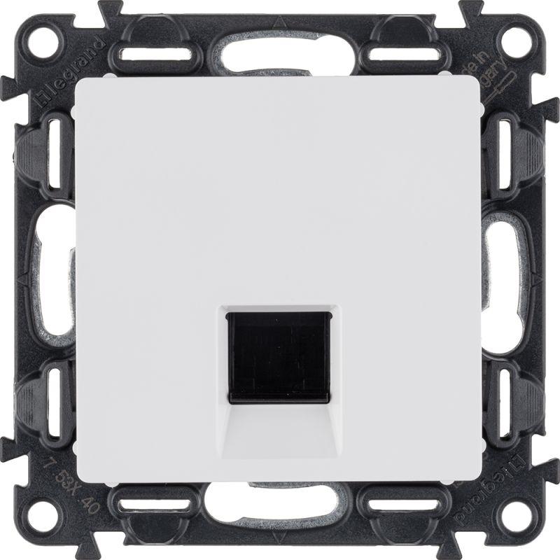 розетка компьютерная 1-м valena life rj45 кат.5e utp с лицев. панелью механизм бел. leg 753440 от BTSprom.by