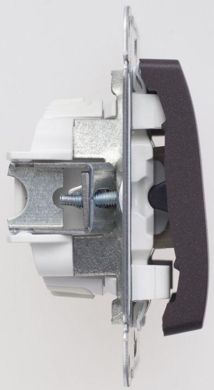  Переключатель проходной 1-кл. СП Glossa 10А IP20 (сх. 6) 10AX механизм шоколад. SE GSL000861 фото в каталоге от BTSprom.by