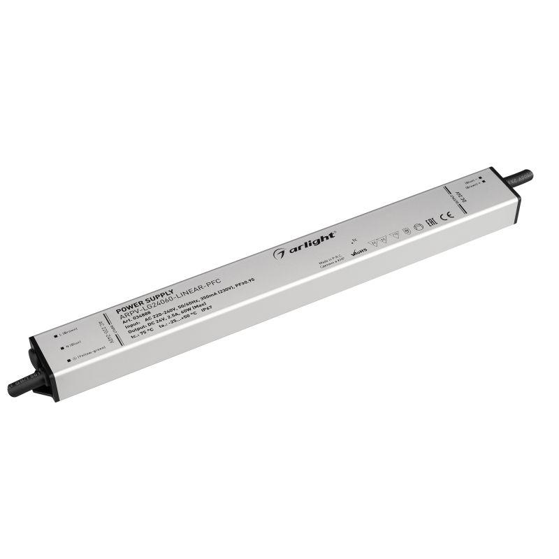 блок питания arpv-lg24060-linear-pfc (24в 2.5а 60вт) (ip67 металл) arlight 034888 от BTSprom.by