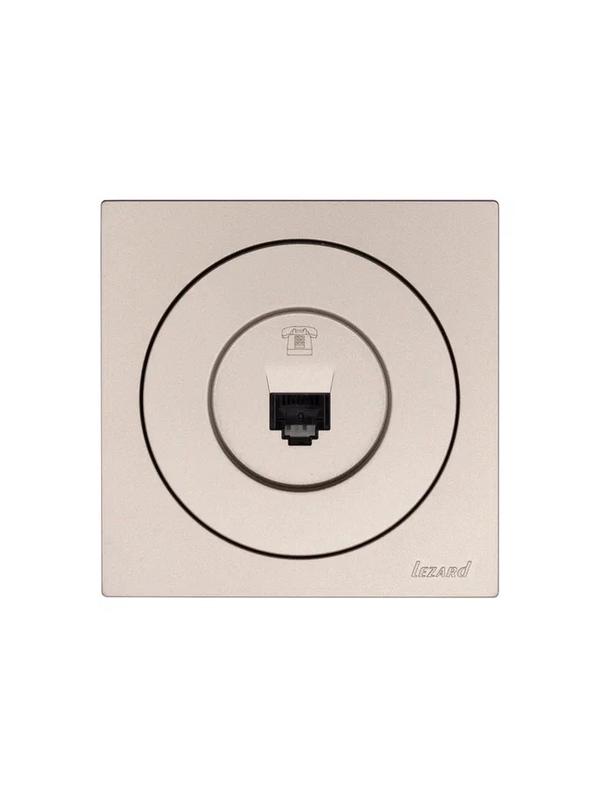  Розетка телефонная СП OSEN RJ11 евро механизм титан LEZARD 743-3788-137 фото в каталоге от BTSprom.by