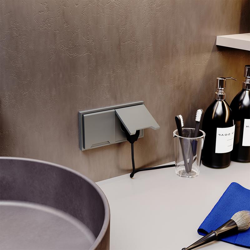  Розетка 1-м СП S70 16А с заземл. защ. шторки + крышка механизм сталь Voltum VLS040305 фото в каталоге от BTSprom.by