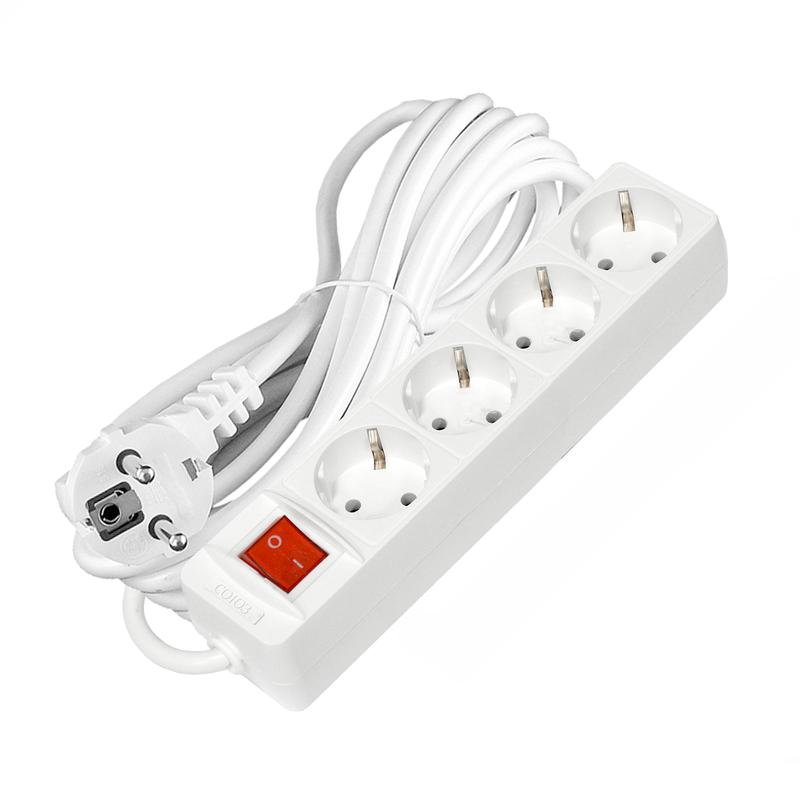 удлинитель 4х5м с заземл. 16а ip20 3х1 с выкл. бел. союз 2794 от BTSprom.by