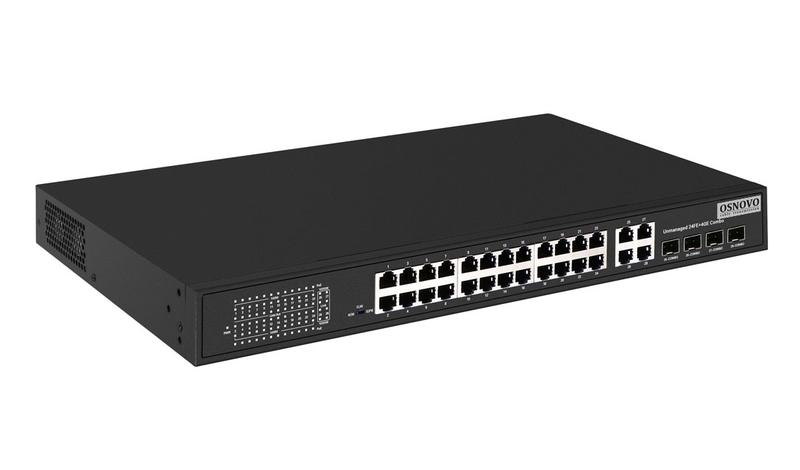 коммутатор poe sw-62444(400вт) fast ethernet на 24хrj45 портов + 4хge combo uplink порта osnovo 13236 от BTSprom.by