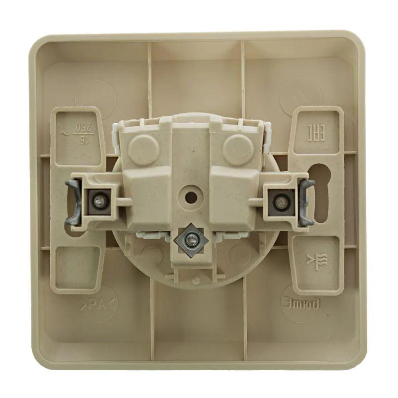  Розетка 1-м СП Этюд 16А IP20 250В без заземл. без защ. шторок крем. SE PC16-001K фото в каталоге от BTSprom.by