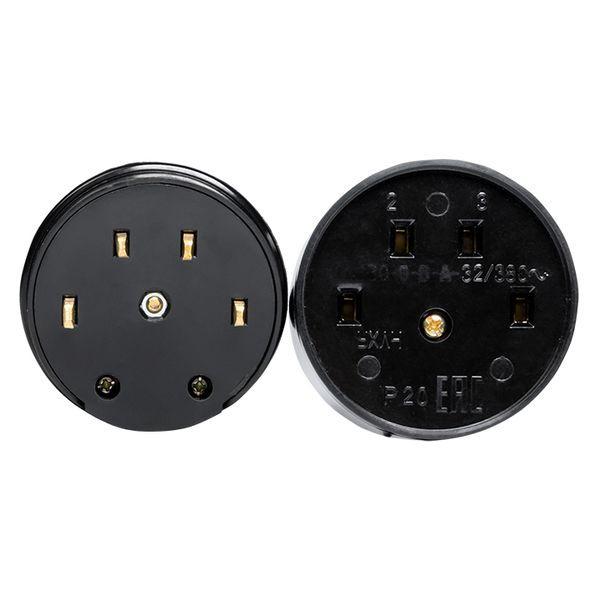  Разъем 1-м ОП РШ-ВШ 32А IP20 3P+PE 380В карболит. черн. PROxima EKF AS-380-O-04 фото в каталоге от BTSprom.by