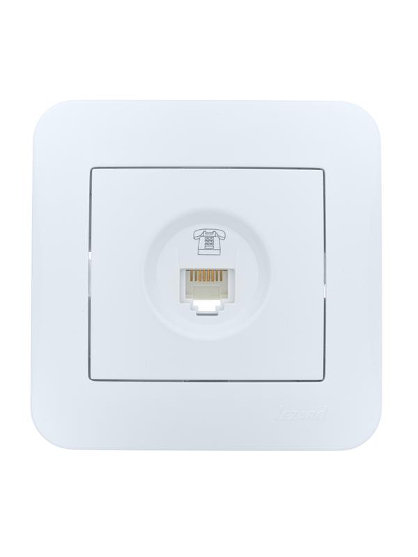 розетка телефонная евро 1-м сп asti ip20 rj11 в сборе бел. lezard 7081-0202-137 от BTSprom.by