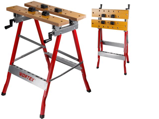 верстак складной wortex wb 1560 в кор.мдф, 605x640x800 мм, регулировка столешницы (нагрузка до 150 кг, масса 6 кг) 1334737 от BTSprom.by