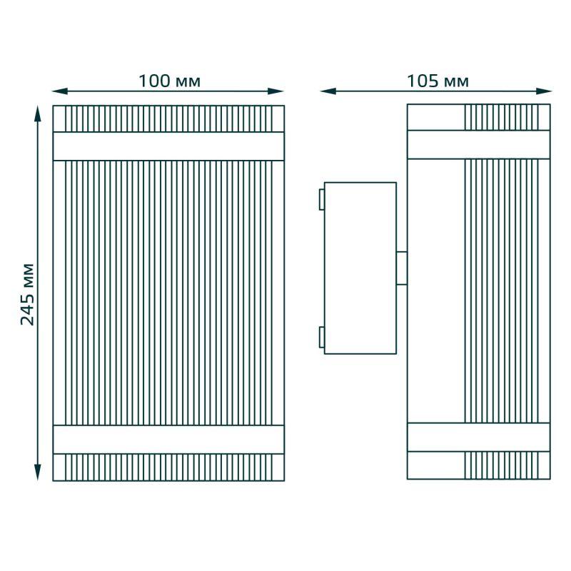  Светильник Enigma 2х50Вт GU10 IP54 100х100х245мм НТУ садово-парковый настенный архитектурный GAUSS GD161 фото в каталоге от BTSprom.by