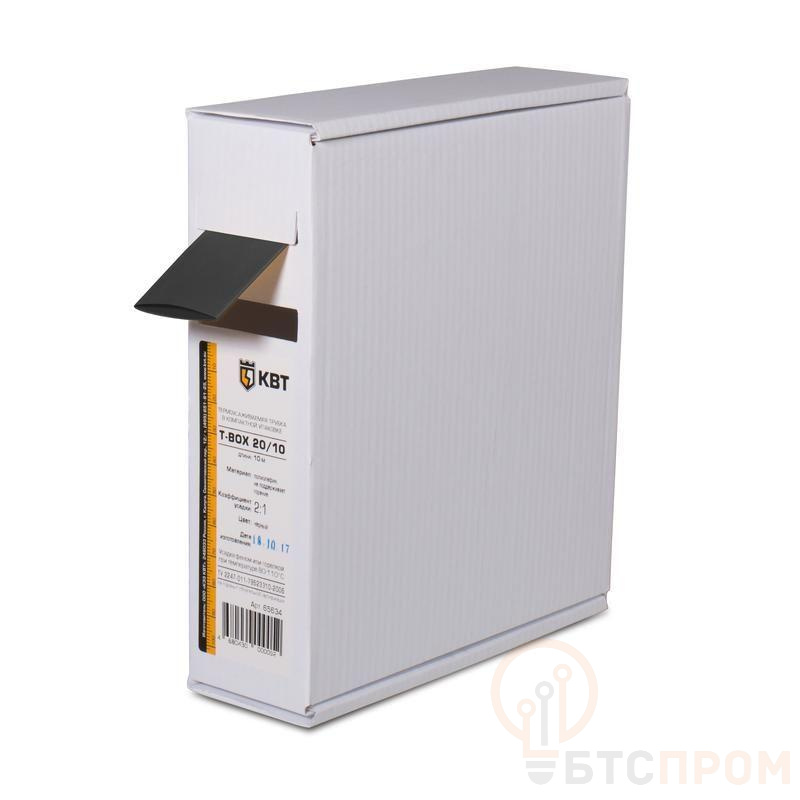 Трубка термоусадочная в евро боксе T-BOX 12/6 черн. (уп.10м) КВТ 65620 фото в каталоге от BTSprom.by  Трубка термоусадочная в евро боксе T-BOX 12/6 черн. (уп.10м) КВТ 65620 фото в каталоге от BTSprom.by