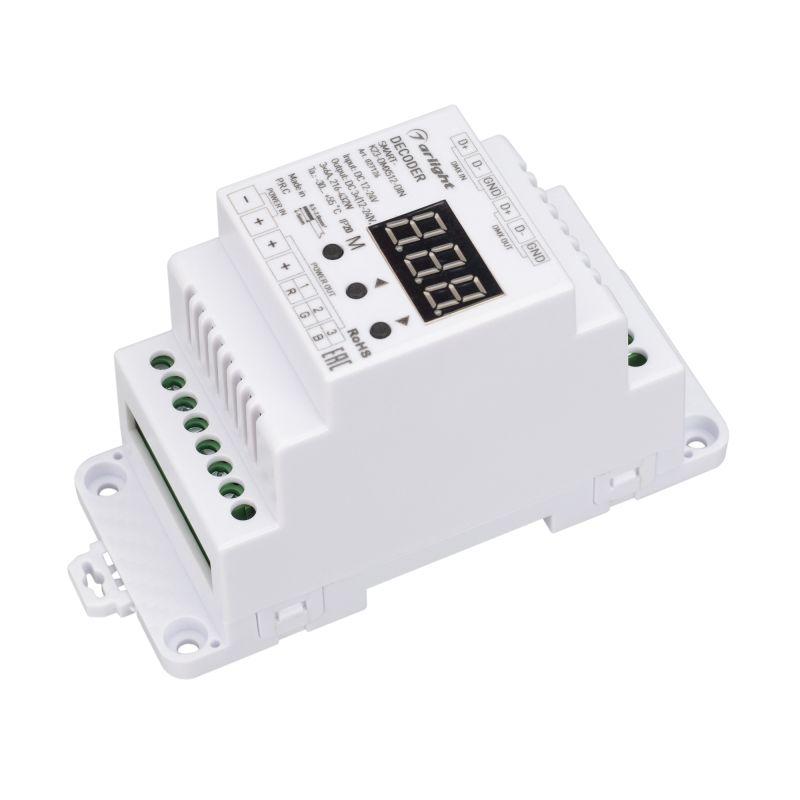 декодер smart-k23-dmx512-din (12-24в 3х6а) (ip20 пластик) arlight 027126 от BTSprom.by