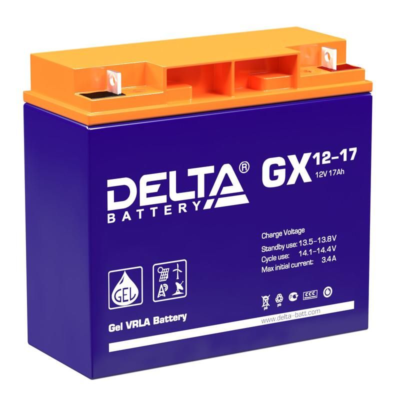 аккумулятор gel 12в 17а.ч gx 12-17 delta 4614010170005 от BTSprom.by