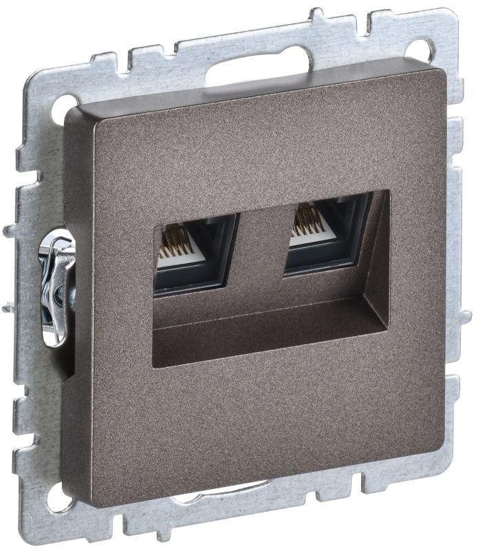 розетка двойная сп rj11+rj45 кат.5e brite рк/т12-бртб бронза iek br-kt20-o-1-k45 от BTSprom.by