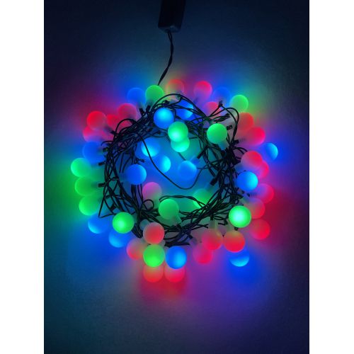  Гирлянда светодиодная "Нить Шарики" d18мм 5м 50LED 220В IP20 мультиколор ЭРА Б0047968 фото в каталоге от BTSprom.by