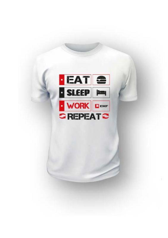 футболка "eat sleep work" xl бел. ekf 78967 от BTSprom.by