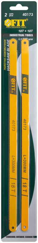  Набор полотен ножовочных по металлу 300мм 18 ТPI легированная сталь 20 Cr (блист.2шт) FIT 40173 фото в каталоге от BTSprom.by