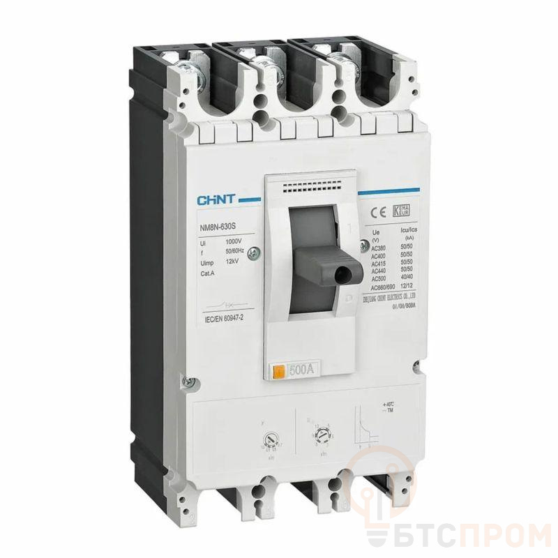 Выключатель автоматический 3п 500А 100кА NM8N-630H TM с рег. термомагнит. расцеп. (R) CHINT 269282 фото в каталоге от BTSprom.by  Выключатель автоматический 3п 500А 100кА NM8N-630H TM с рег. термомагнит. расцеп. (R) CHINT 269282 фото в каталоге от BTSprom.by