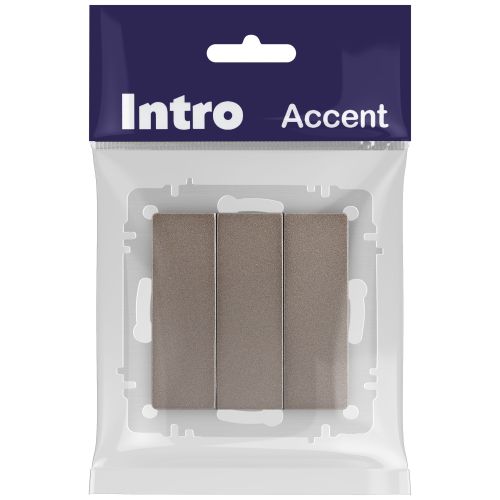  Выключатель 3-кл. СП Accent 6-106-08 10А IP20 250В AL/CU бронза Intro Б0063547 фото в каталоге от BTSprom.by