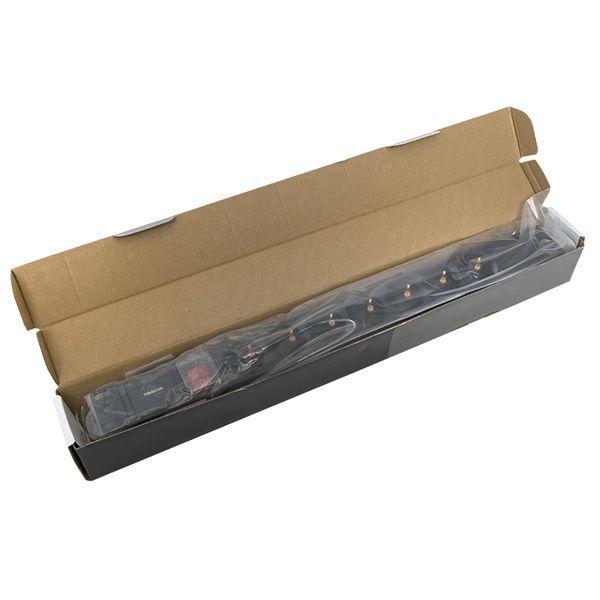  Блок PDU TERACOM PRO 19дюйм 1U 10А 250В 7-м Schuko с выкл. без шнура питания вх. разъем C14 алюм. черн. EKF TRP-HPD-LS-10A-7SH-C14 фото в каталоге от BTSprom.by