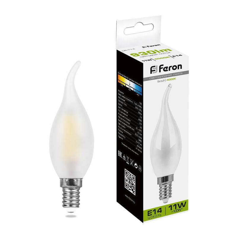 лампа светодиодная 11вт 230в e14 4000к матов. lb-714 feron 38011 от BTSprom.by