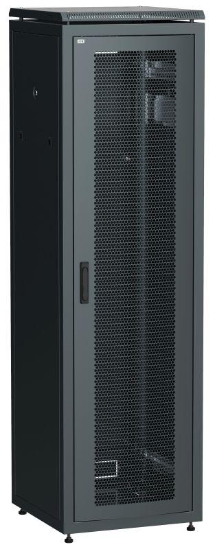 шкаф сетевой linea n 19дюйм 33u 600х600мм перфорир. передн. дверь черн. itk ln05-33u66-p от BTSprom.by
