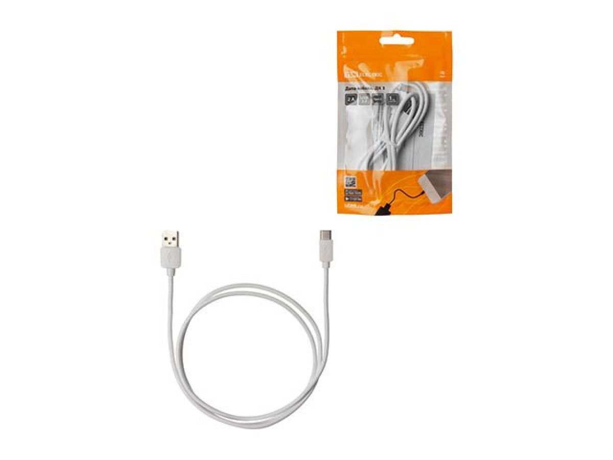 дата-кабель, дк 5, usb - usb type-c, 1 м, белый, tdm sq1810-0305 от BTSprom.by