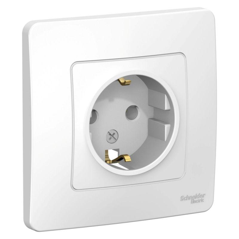 розетка 1-м сп blanca 16а ip20 250в с заземл. без защ. шторок бел. se blnrs001011 от BTSprom.by