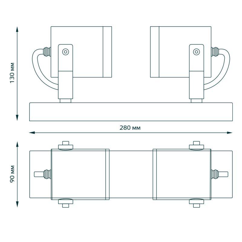  Светильник Sonata 2х35Вт GU10 IP54 280х280х280мм НТУ садово-парковый настенный архитектурный GAUSS GD153 фото в каталоге от BTSprom.by