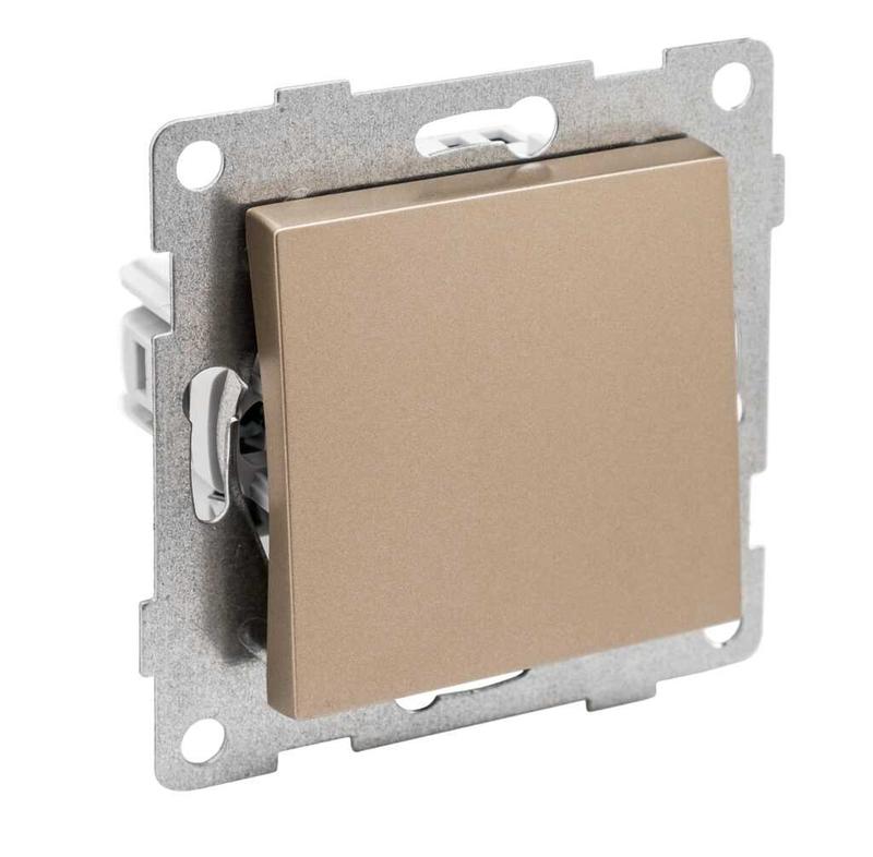 выключатель 1-кл. 2п сп ugra 10а ip20 250в механизм шампань gusi с11в5-027 от BTSprom.by