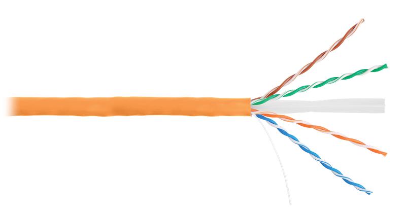 кабель u/utp кат.6 4 пары lszhнг(b)-hf оранж. (уп.305м) netlan ec-uu004-6-lszh-or от BTSprom.by