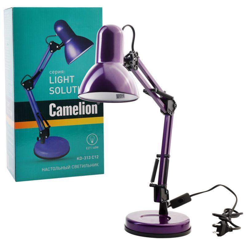 Светильник KD-313 C12 настол. 230В 60Вт E27 фиол. Camelion 13644 фото в каталоге от BTSprom.by  Светильник KD-313 C12 настол. 230В 60Вт E27 фиол. Camelion 13644 фото в каталоге от BTSprom.by