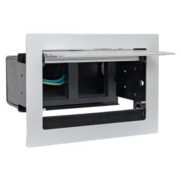  Лючок встраиваемый настольный 4 модуля C-Line EKF cl-vnl-4-s фото в каталоге от BTSprom.by