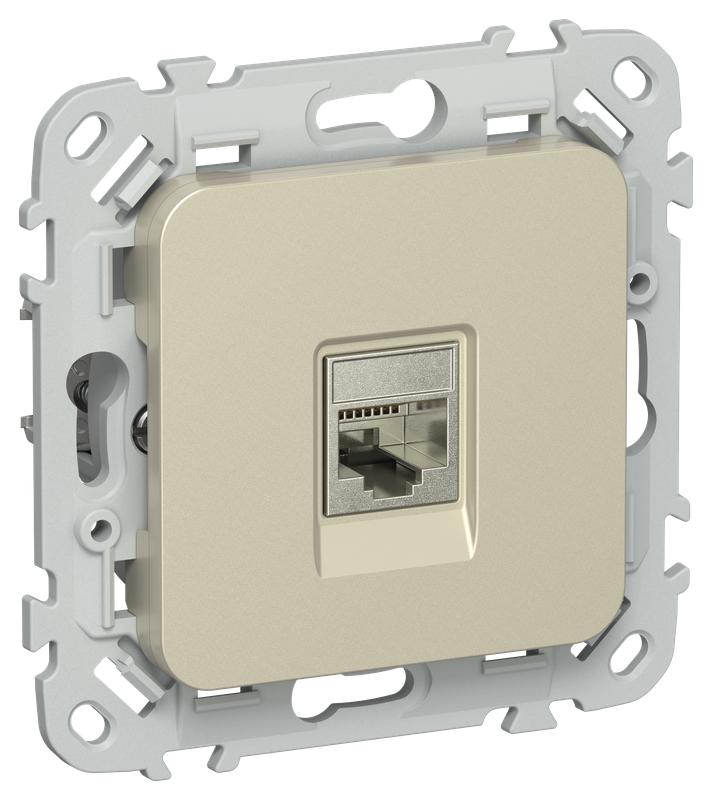 розетка компьютерная сп flite рк5е-1-1-флш rj45 кат.5e stp механизм шампань iek fi-k11-1-k37 от BTSprom.by