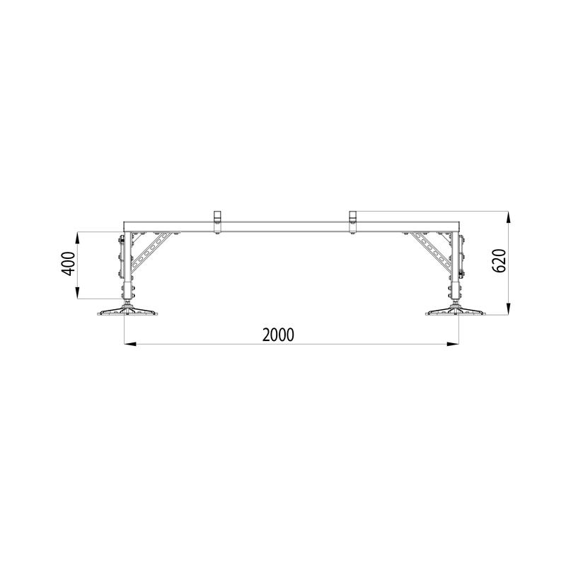  Конструкция опорная для установки оборудования TECHNORAPTOR FOOT 2000х1500 тип 1 HD КМ TR0247 фото в каталоге от BTSprom.by