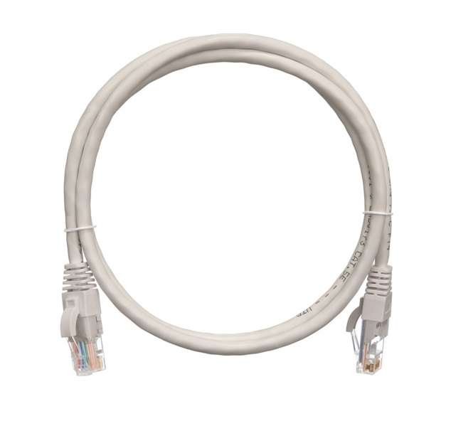 патч-корд u/utp 5е rj45/8p8c 4 пары pvc с защитной защелкой мж 1м сер. nikomax nmc-pc4ud55b-010-gy от BTSprom.by