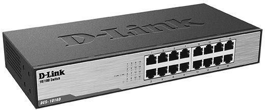 коммутатор неуправляемый des-1016d/h1a 16х100мбит d-link 1567326 от BTSprom.by