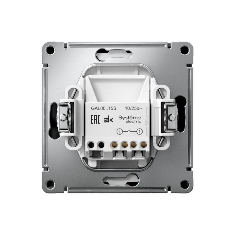  Выключатель кнопочный 1-кл. ArtGallery быстрозажим. клем. механизм карбон SE GAL001015S фото в каталоге от BTSprom.by