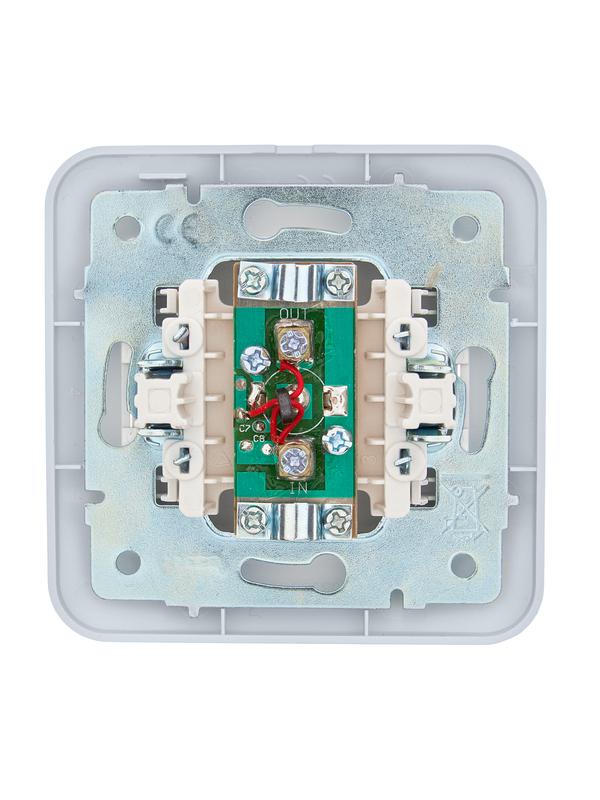  Розетка телевизионная проходная TV СП ASTI IP20 в сборе жемчуж./бел. перламутр. LEZARD 7081-3030-129 фото в каталоге от BTSprom.by