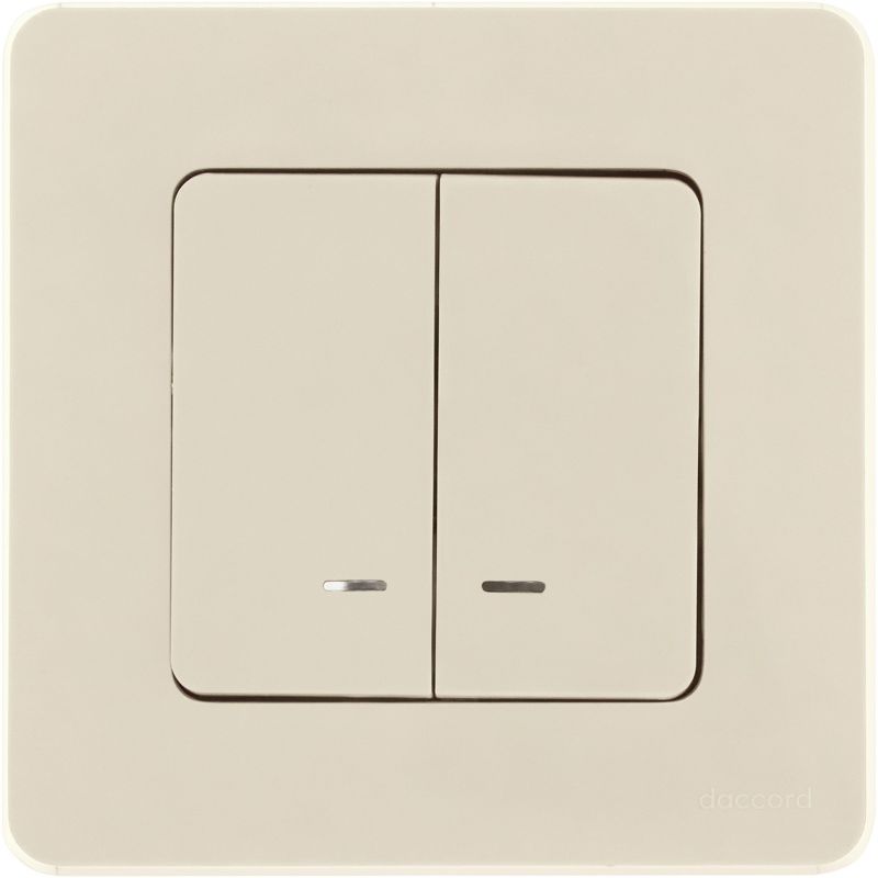  Выключатель 2-кл. Inspiria 10А IP20 250В 10AX с подсветкой/индикацией механизм сл. кость IEK 673631 фото в каталоге от BTSprom.by