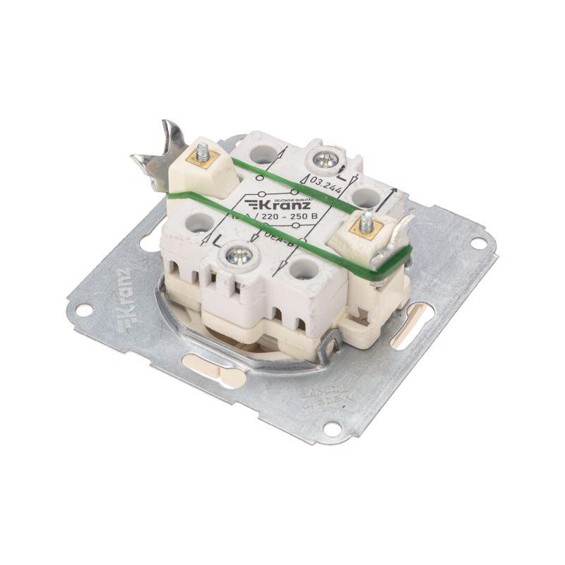  Переключатель проходной 2-кл. СП DEA 10А механизм беж. Kranz KR-78-0237 фото в каталоге от BTSprom.by