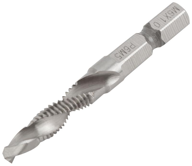  Сверло-Метчик комбинированное метрическое быстрорежущая (HSS) сталь Р6М5 М6х1.0мм 18/56мм FIT 70903 фото в каталоге от BTSprom.by